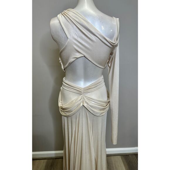 Di Petsa Golden Moonlight Dress in Metallic Gold Size XL $2030 - Picture 12 of 15